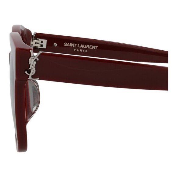 Saint Laurent Womens Square/Rectangle Burgundy Burgundy Grey Fashion Designer - Picture 4 of 4